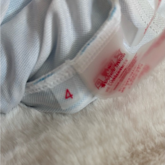 Lilly Pulitzer Light Blue Stripe Ruffle Swimsuit - Picture 7 of 8